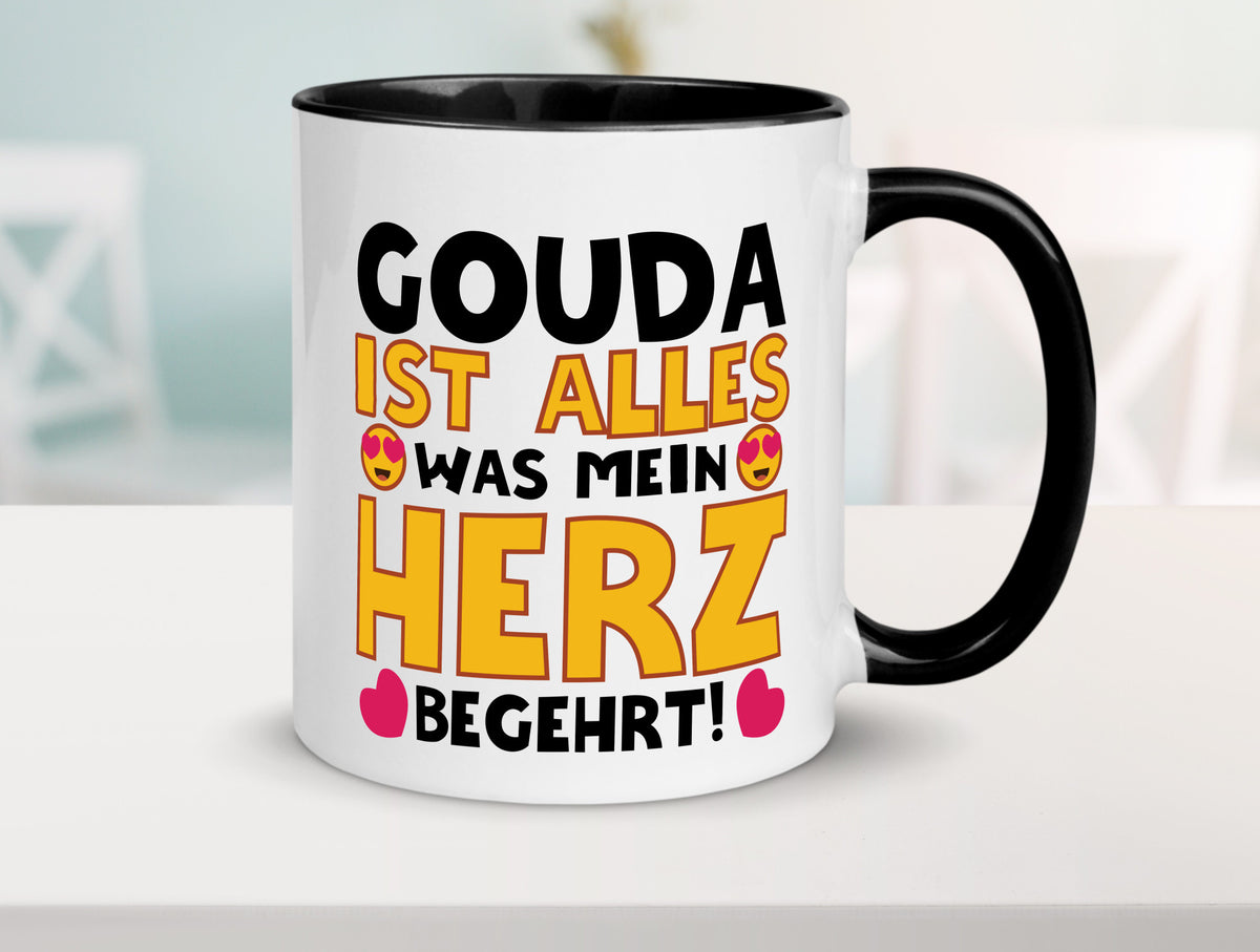 Ich brauche Gouda | Käseliebhaber Käse lustig Humor Geschenkidee Geschenk Tasse