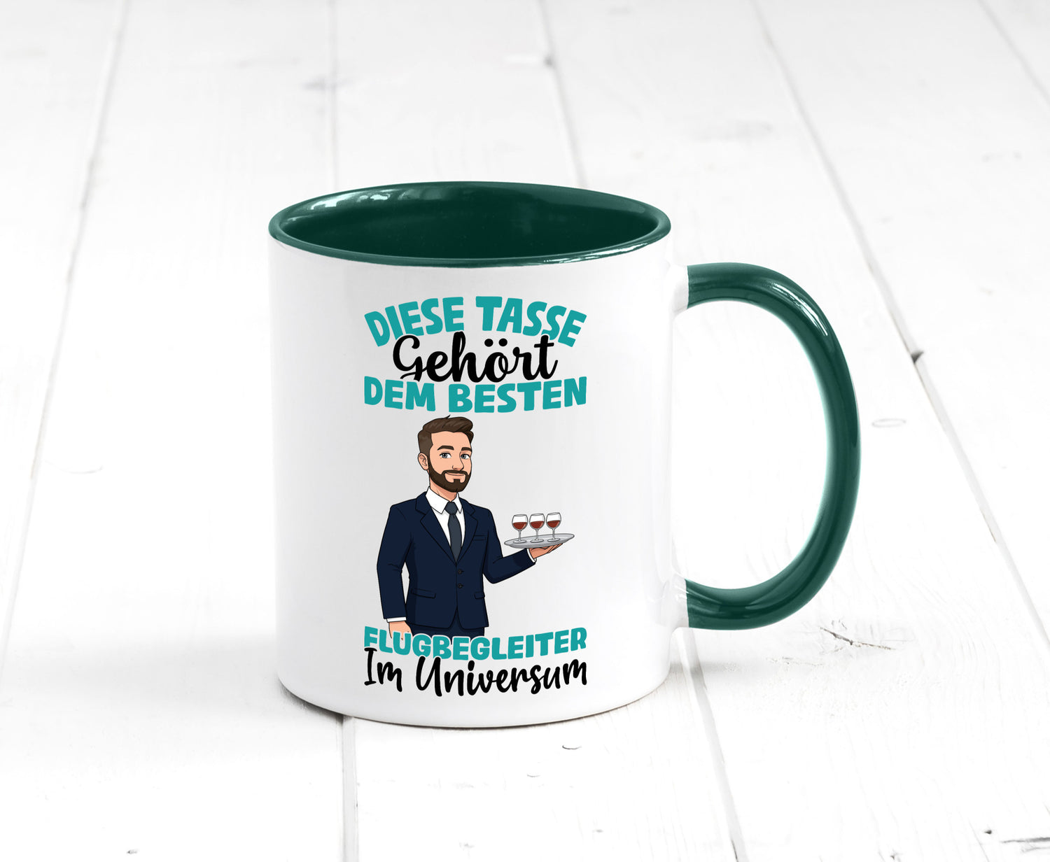 Im Universum: Flugbegleiter | Steward Flughafen Humor Geschenkidee Tasse