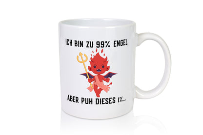 Zu 99% Engel | frecher Teufel mit Flügel lustiger Spruch Geschenkidee Humor