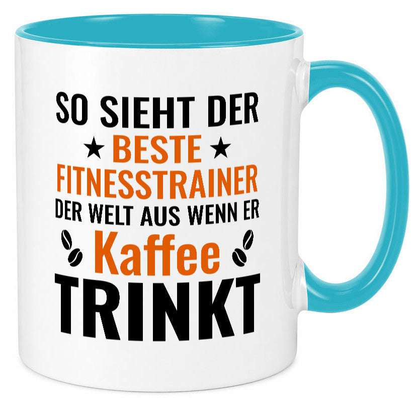 Kaffee trinkt: Fitnesstrainer | Personal Trainer Geschenk Humor Geschenkidee Tasse