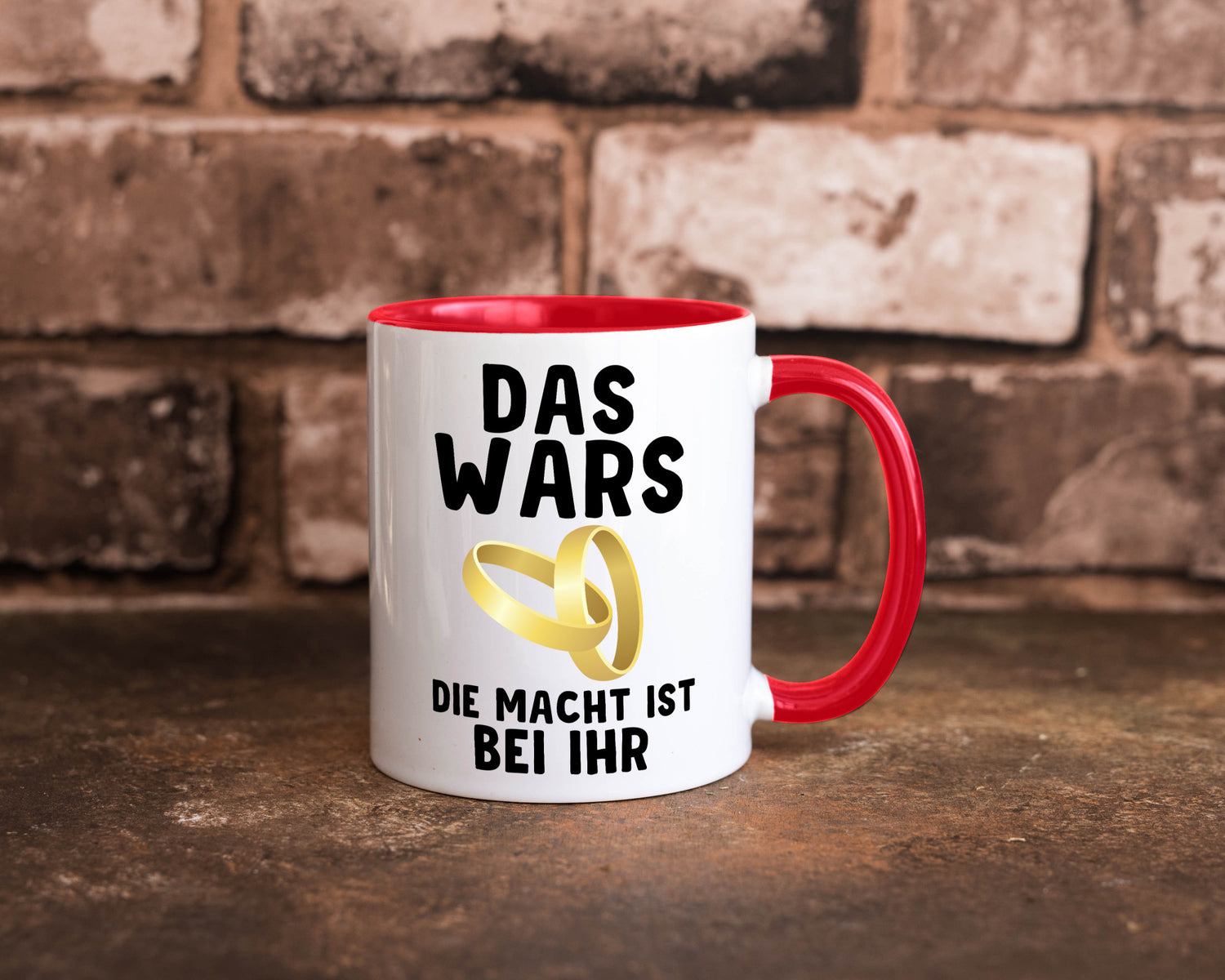 Die macht ist bei ihr | Hochzeit Tasse Ehemann Ehe Geschenk Humor Geschenkidee