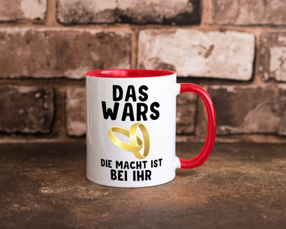 Die macht ist bei ihr | Hochzeit Tasse Ehemann Ehe Geschenk Humor Geschenkidee