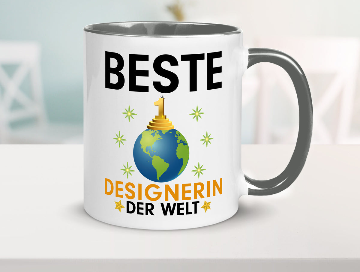Welt Beste Designerin | Mode lustiger Spruch Geschenk Humor Geschenkidee Tasse