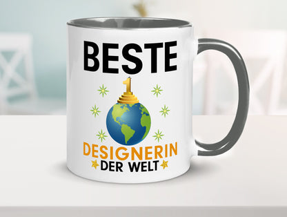 Welt Beste Designerin | Mode lustiger Spruch Geschenk Humor Geschenkidee Tasse