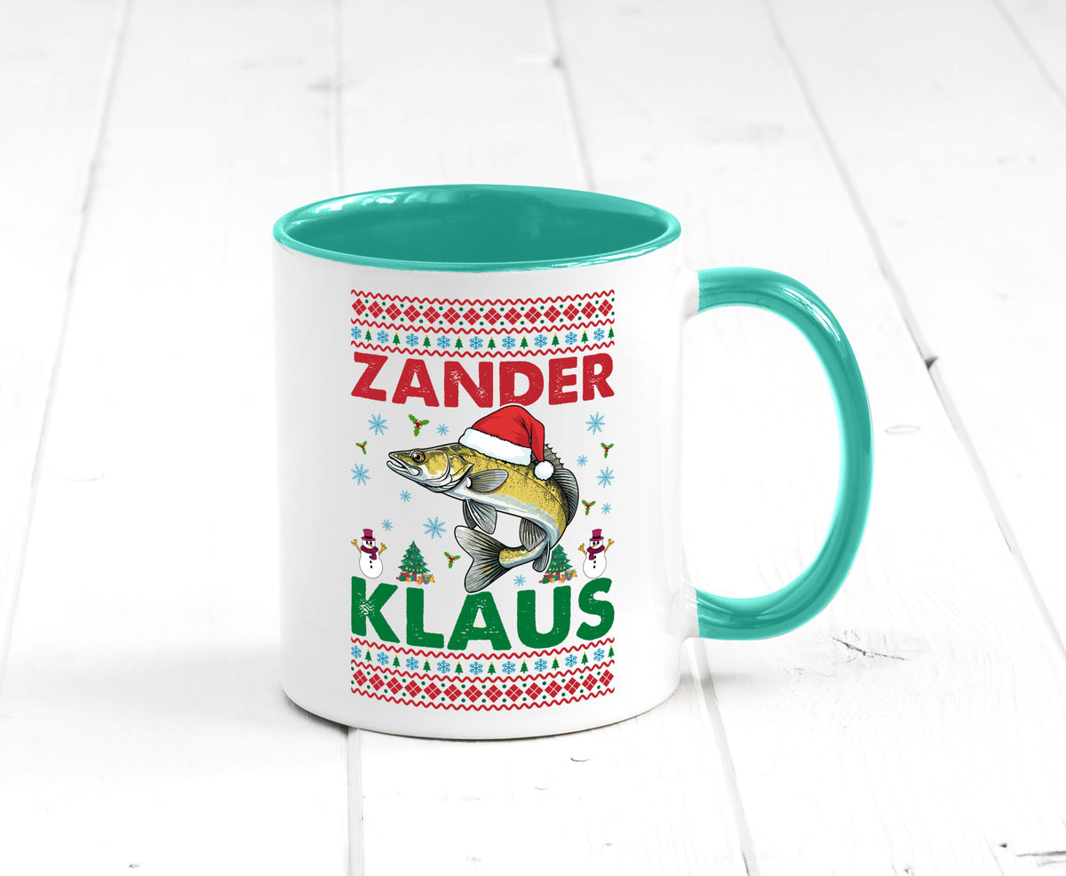 Zander Klaus | Ugly Christmas Angler Angeln v2 Geschenk Humor Geschenkidee Tasse