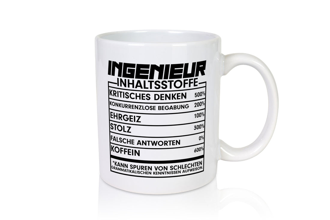 Ingenieur | Beruf Tasse Inhaltsstoffe lustig Geschenk Arbeit Kollegen Büro