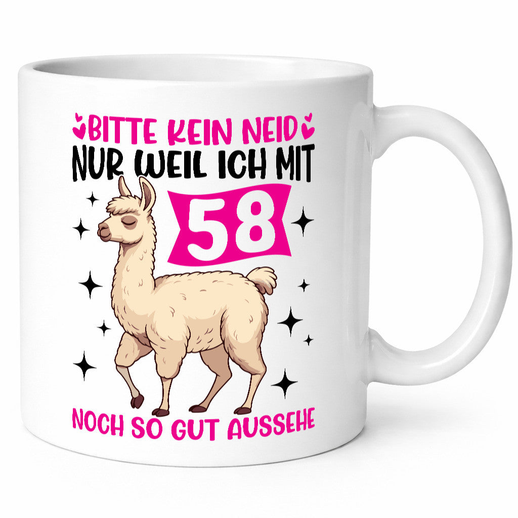 58. Geburtstag | 58 Jahre Lama gut aussehen Geschenkidee Humor Tasse