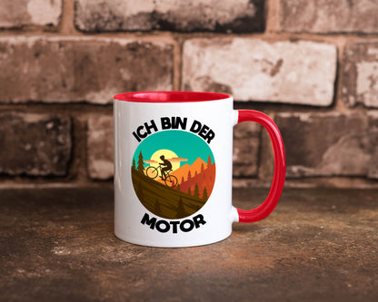 Ich bin der Motor | Mountainbiking Fahrrad Berge Geschenkidee Humor Tasse