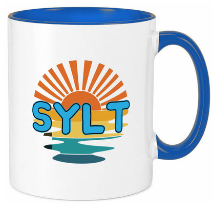 Sylt Tasse | Sonnenuntergang Sylter Möwen Motiv Geschenkidee Humor