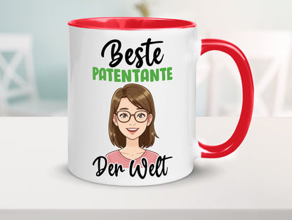 Beste Patentante | Tante lustiger Spruch Geschenk Humor Geschenkidee Tasse