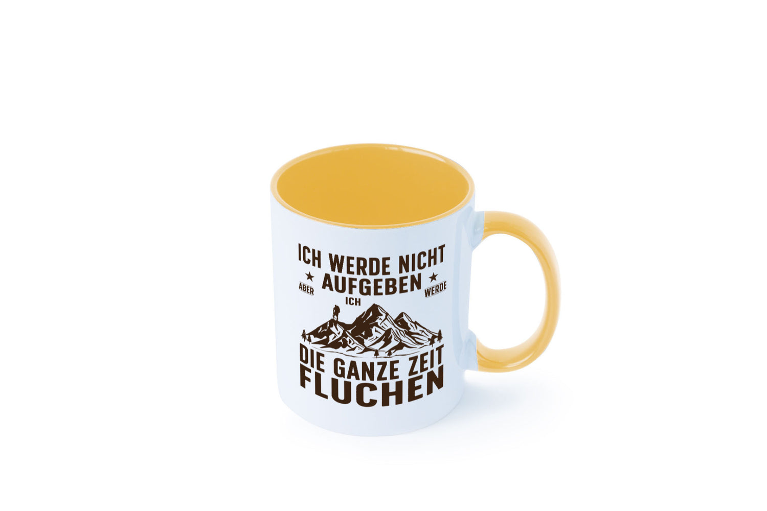 Nicht aufgeben, fluchen | Berge Wanderer v2 Humor Geschenkidee Tasse