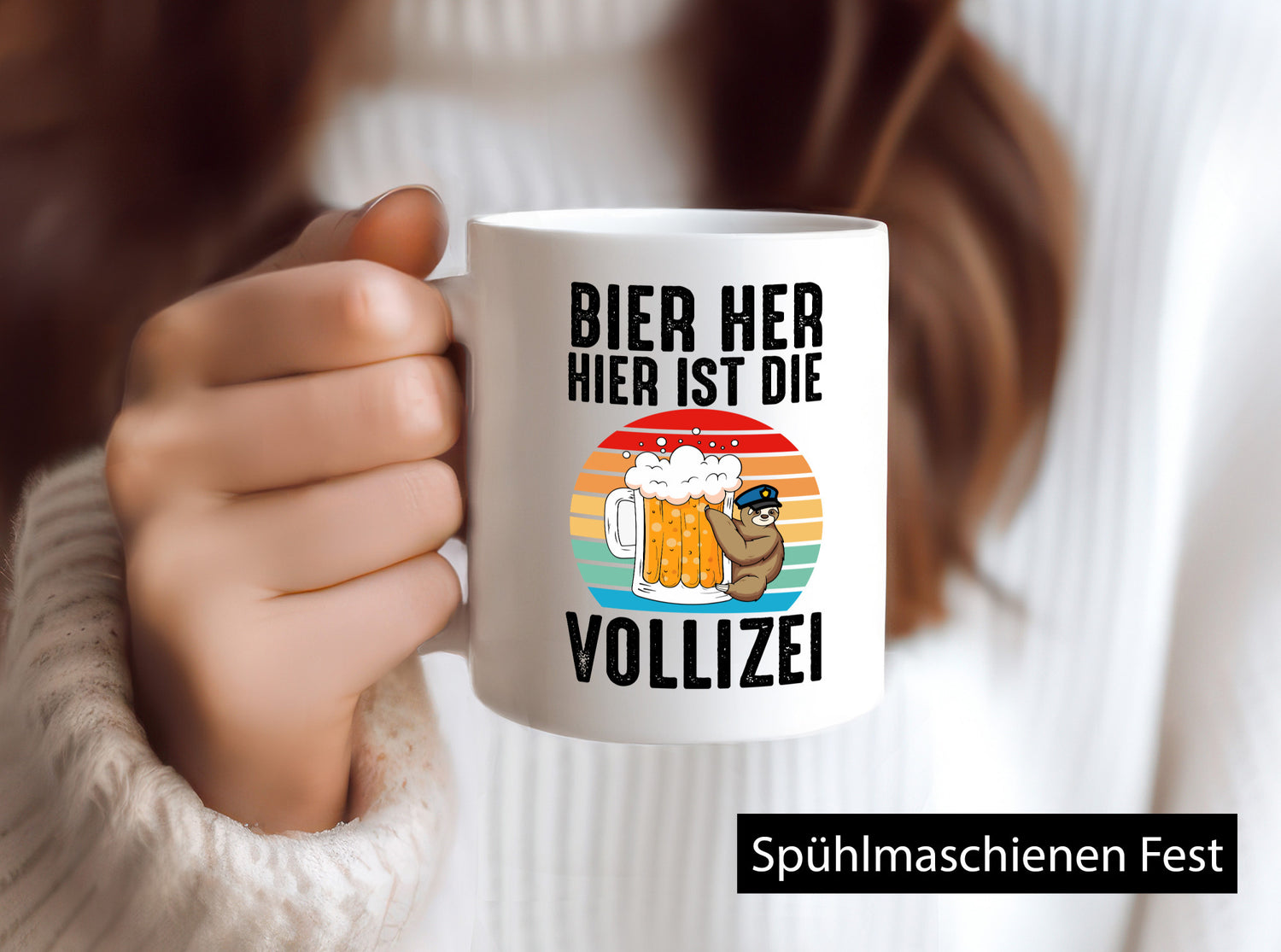 Beer here, here are the police | Beer drinker sloth funny animal lover