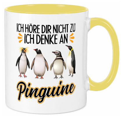 Ich denke an Pinguine Geschenkidee Humor Tasse