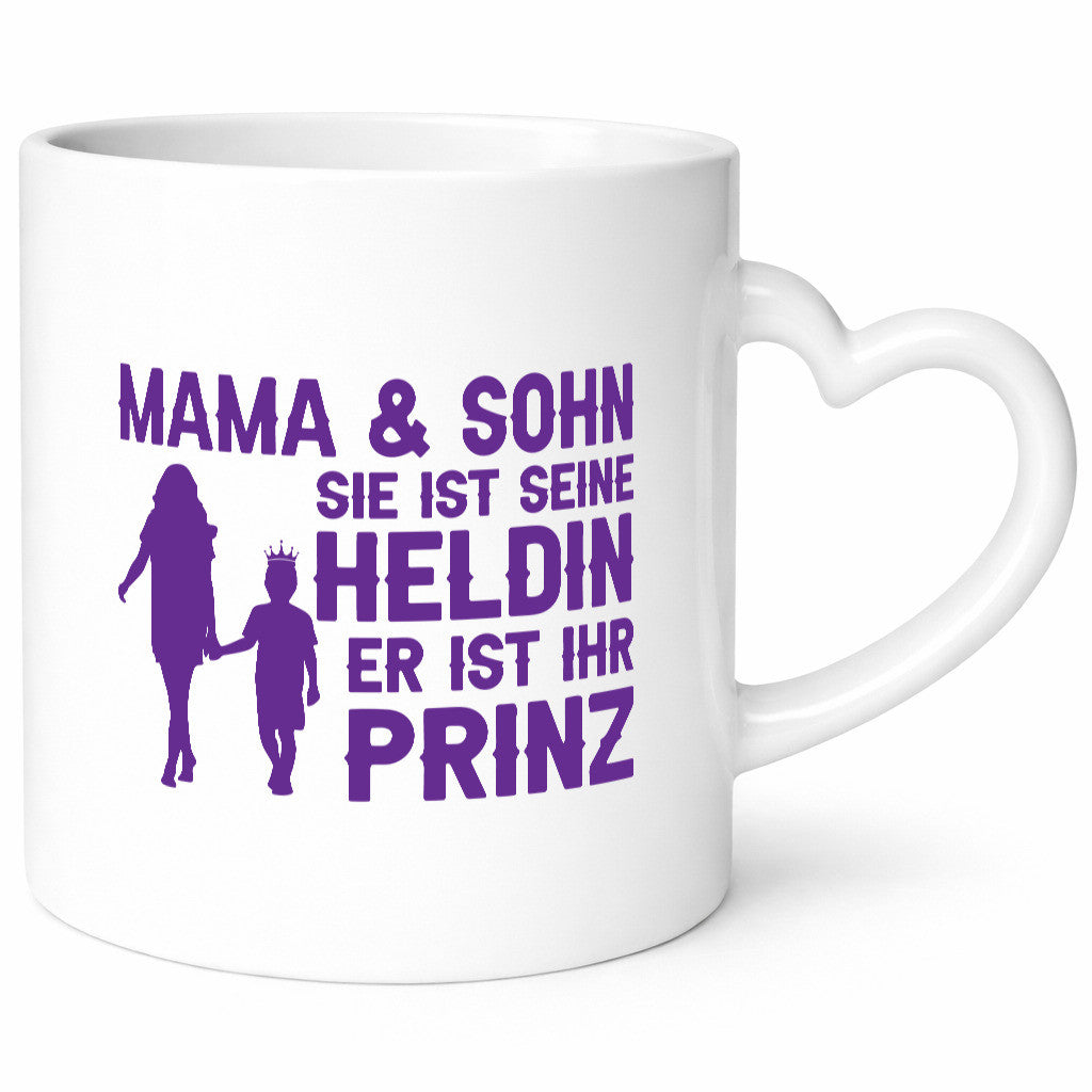 Mama &amp; Sohn | Helding Prinz Mutterliebe Geschenkidee Familie Humor Tasse