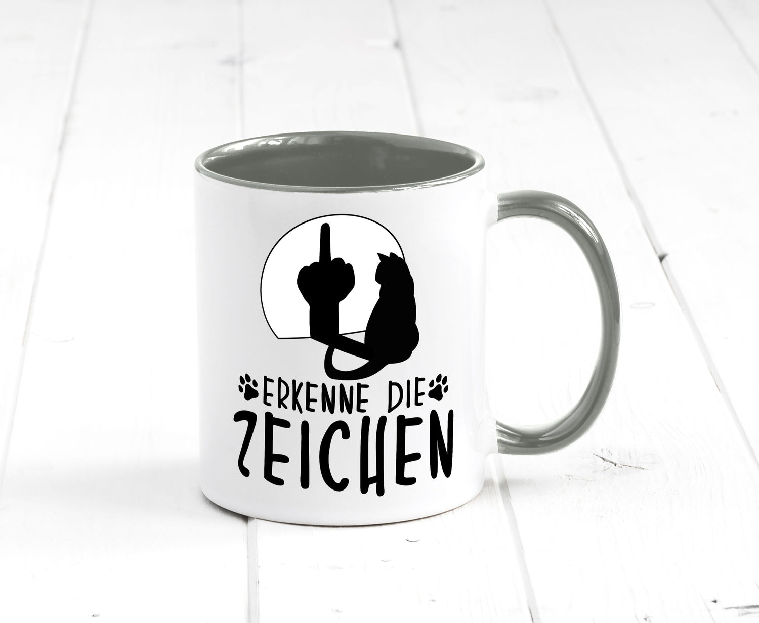 Erkenne die Zeichen | Katze Humor Tierliebhaber Geschenkidee Tasse