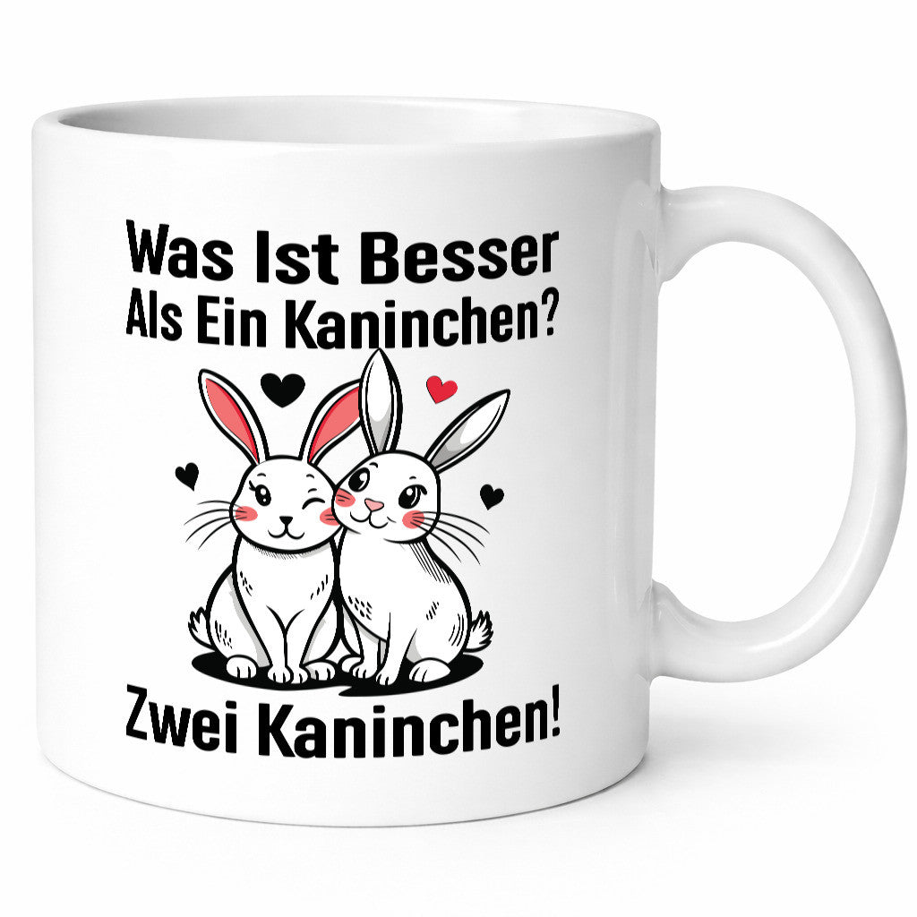 Was ist besser als 1 Kaninchen | Süßes Humor Geschenkidee Tasse