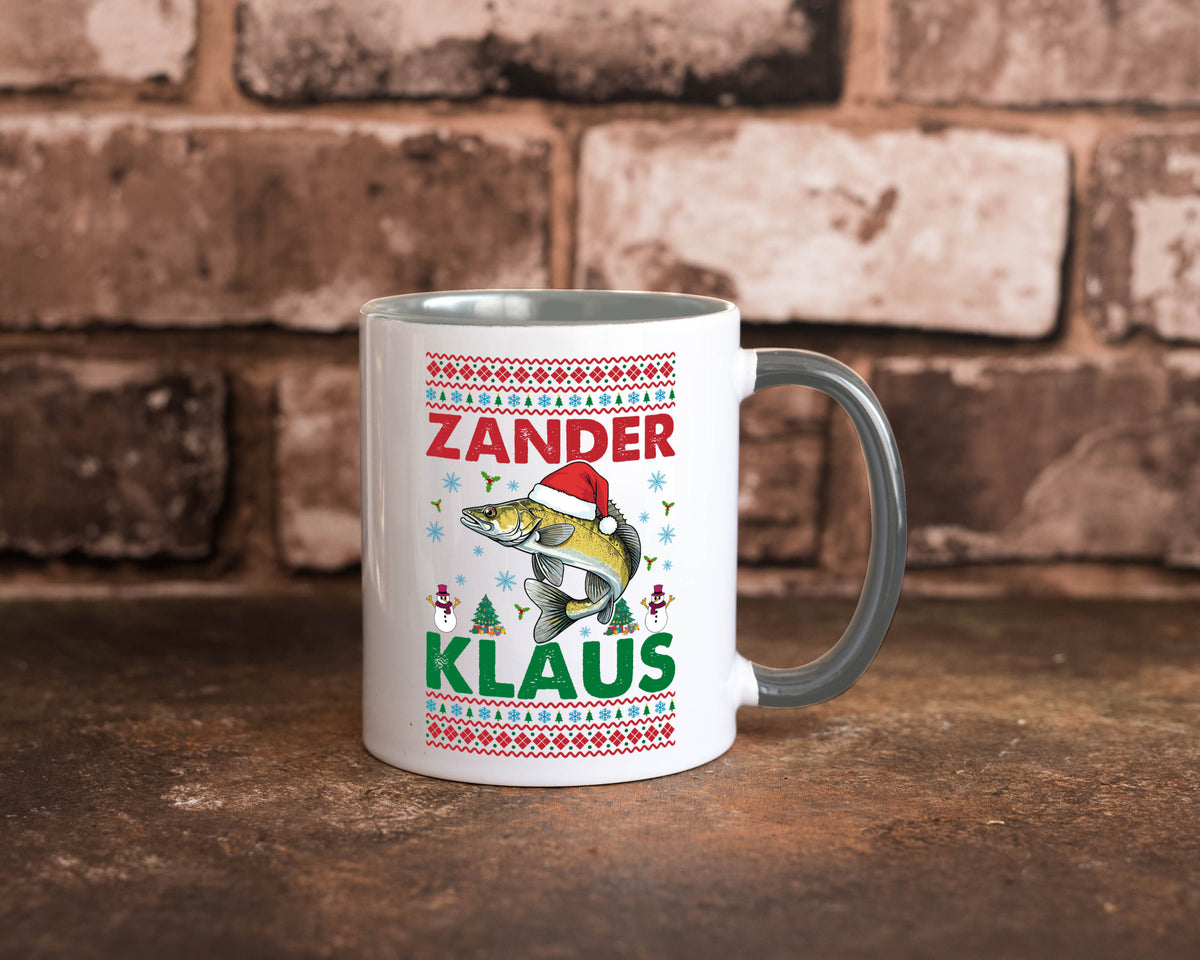 Zander Klaus | Ugly Christmas Angler Angeln v2 Geschenk Humor Geschenkidee Tasse