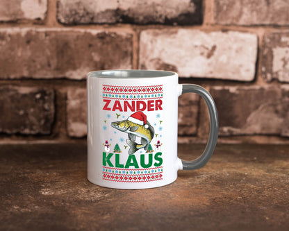 Zander Klaus | Ugly Christmas Angler Angeln v2 Geschenk Humor Geschenkidee Tasse