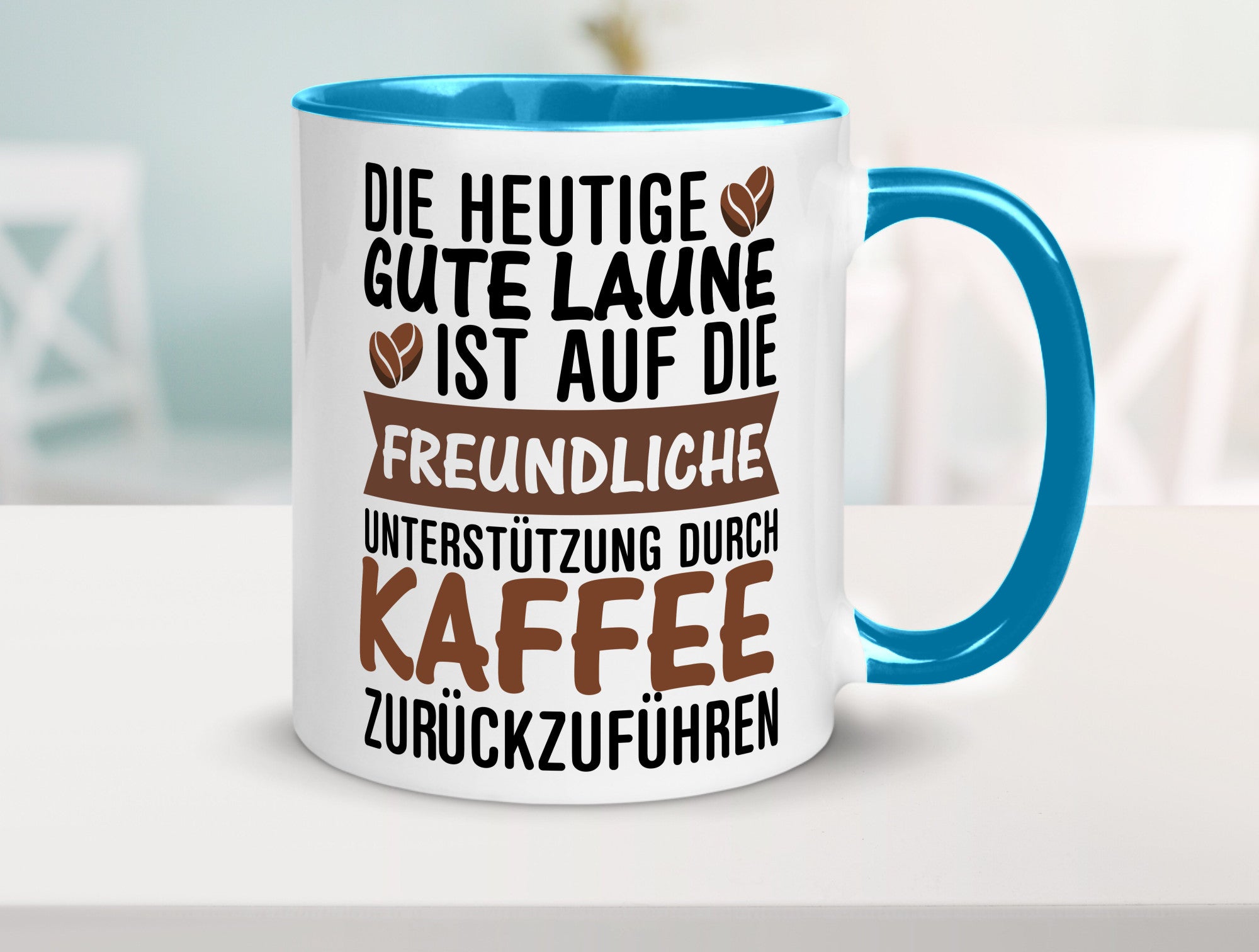 Unterstützung durch Kaffee | Kaffeliebhaber gute Laune Geschenk Humor