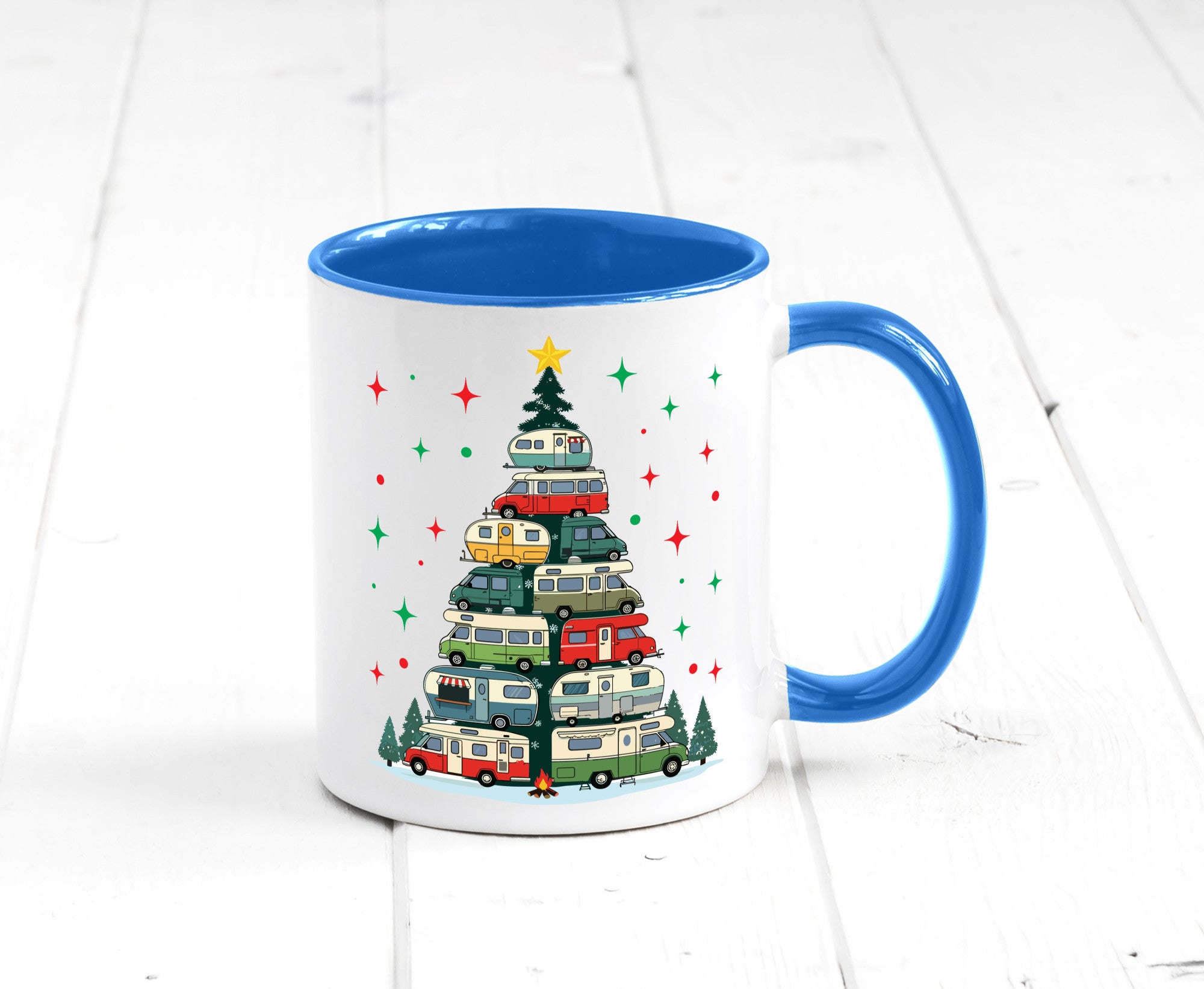 Camper | Camping Weihnachten Fahrzeuge Baumlichter v2 lustig Humor Geschenkidee