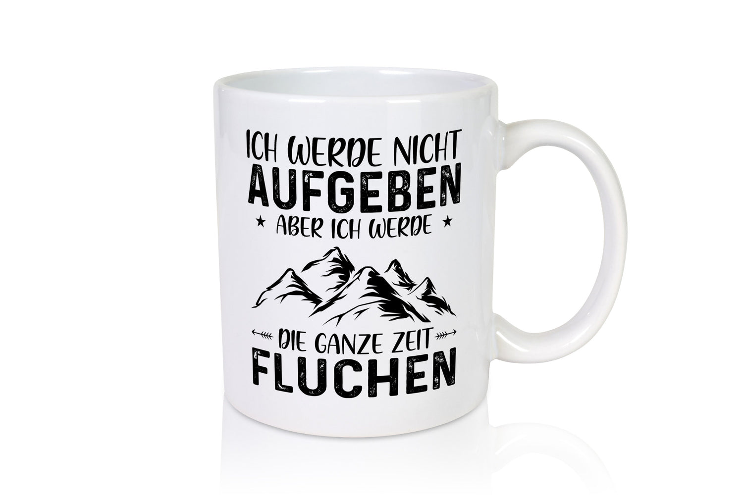 Nicht aufgeben, fluchen | Berge Sternen| Pfeile Geschenk Humor Geschenkidee