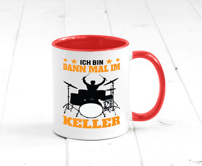 Ich bin dann mal im keller | Schlagzeug Musiker Musik lustig Humor Geschenkidee