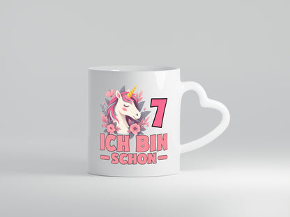 7. Geburtstag | 7 Jahre Einhorn bin schon Mädchen Geschenkidee Humor Tasse
