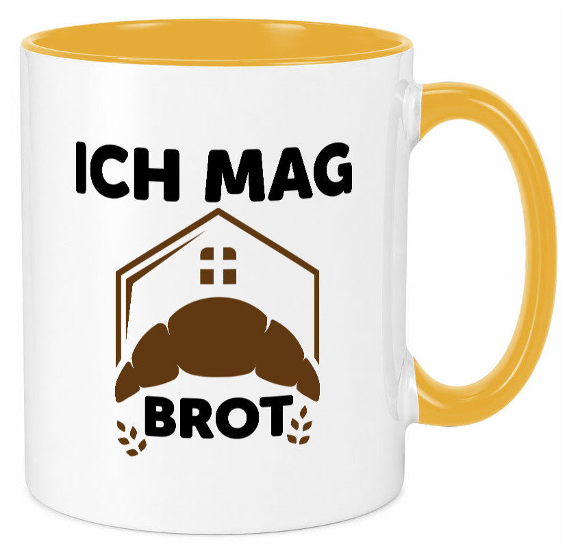 Ich mag Brot | Bäcker backen lustiger Spruch Geschenk Humor Geschenkidee Tasse