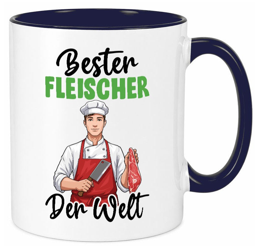 Bester Fleischer | Schlachterei v2 Geschenk Humor Geschenkidee lustiger Spruch Tasse