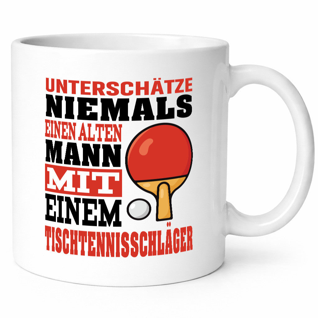 Unterschätze keinen alten mann | Tischtennisschläger lustig Humor Geschenkidee