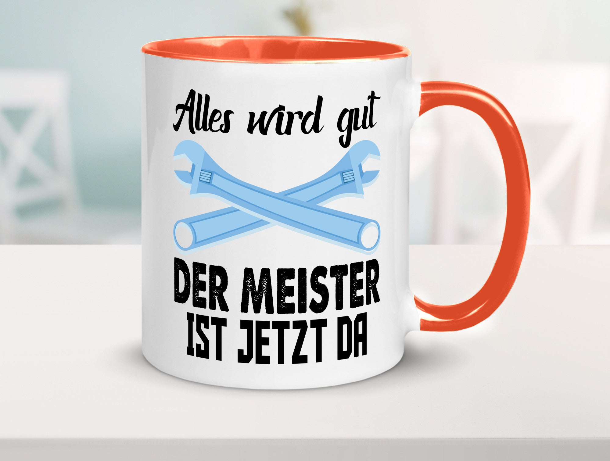 Alles wird gut der meister ist jetzt da | Klempner Humor Geschenkidee Tasse