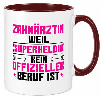 Superheldin Zahnärztin | Zahnmedizin Beruf Geschenkidee Arbeit Kollegen Büro