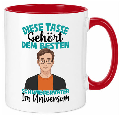 Im Universum: Schwiegervater |Schwiegersohn | Beziehung Geschenkidee Familie Tasse