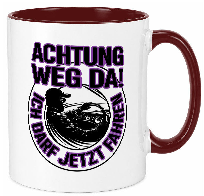 Achtung weg da ich darf jetzt Fahren | Führerschein lustig Humor Geschenkidee