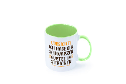 Schwarzen Gürtel im Stricken | Stricknadel lustiger Spruch Geschenk Humor