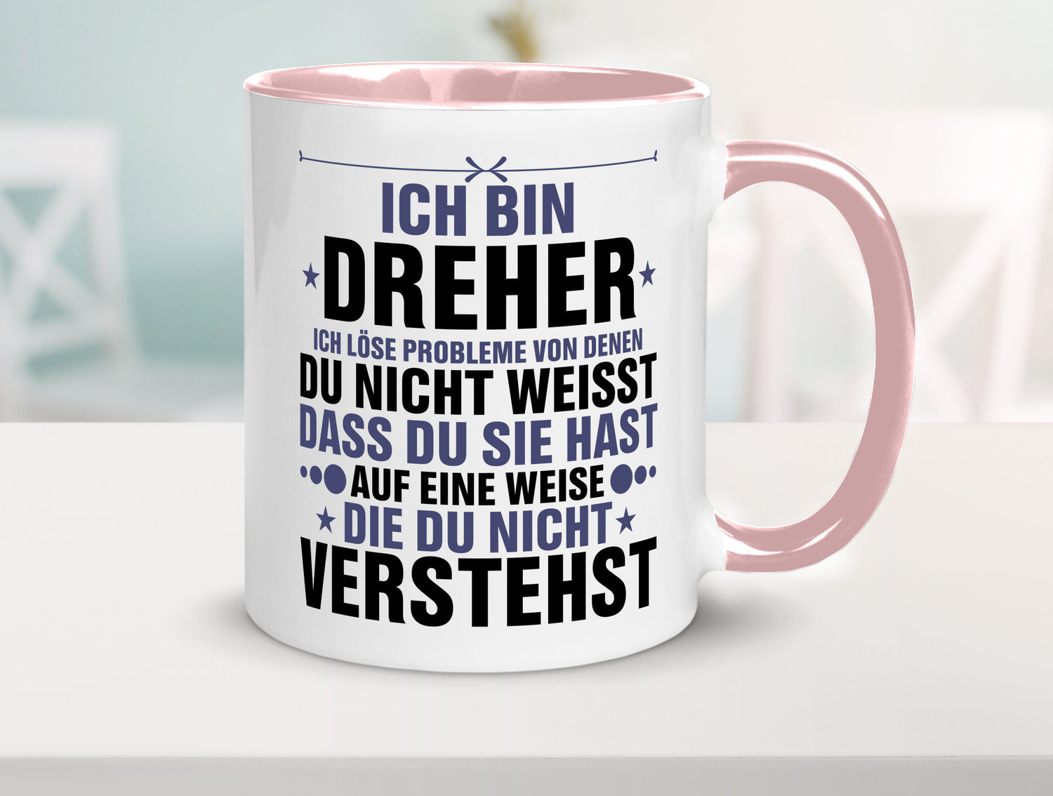 Löse Probleme: Dreher | Fräser lustiger Spruch Geschenk Humor Geschenkidee Tasse