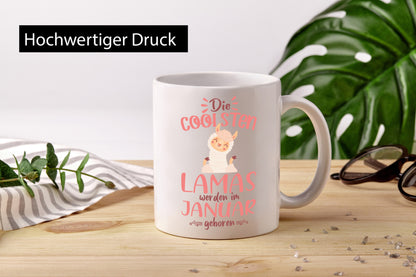 Die Coolsten Lamas werden im Januar Geboren | Lama Geschenk Humor Geschenkidee