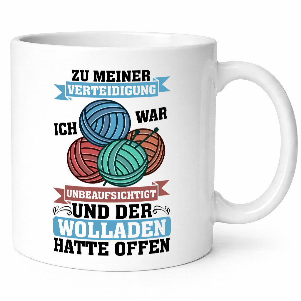 Der Wollladen hatte offen | Stricken Wolle Humor Geschenkidee Tasse