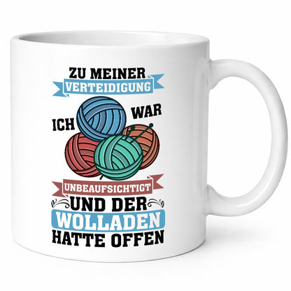 Der Wollladen hatte offen | Stricken Wolle Humor Geschenkidee Tasse