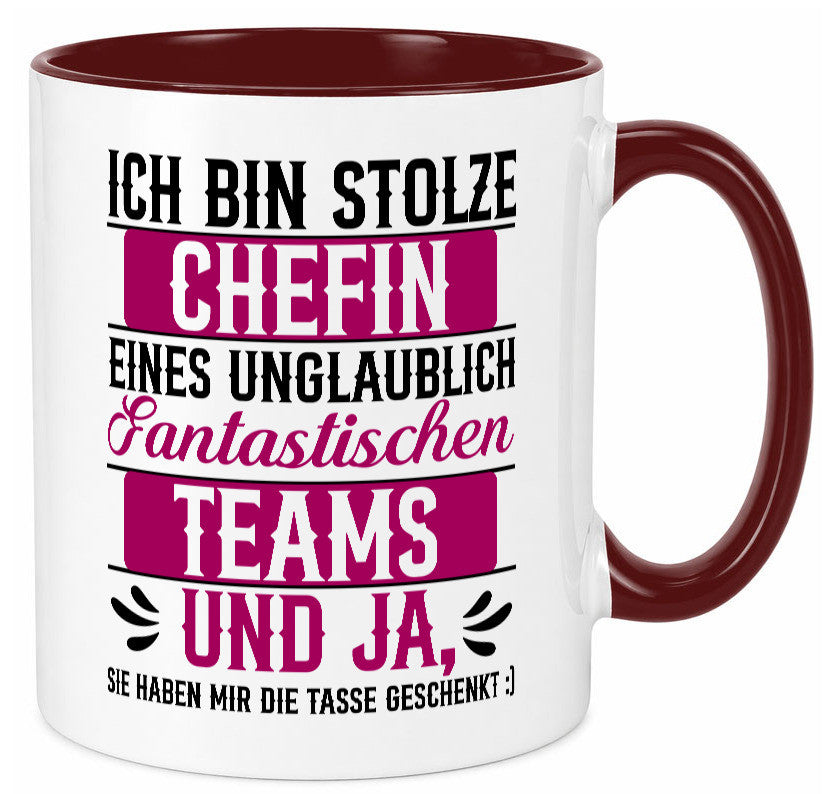 Stolze Chefin | Tolles Team Mitarbeiter lustig Arbeit Kollegen Büro Geschenk