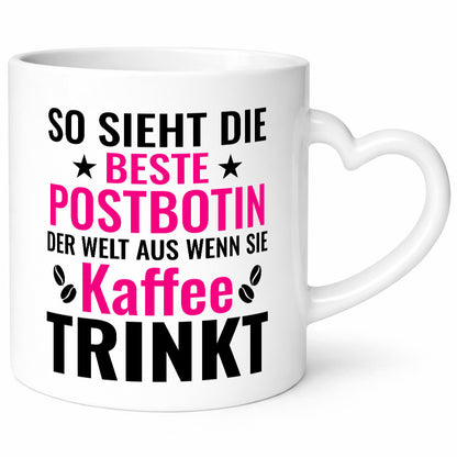 Kaffee trinkt: Postbotin | Beruf Post Briefträger Geschenkidee Arbeit Kollegen