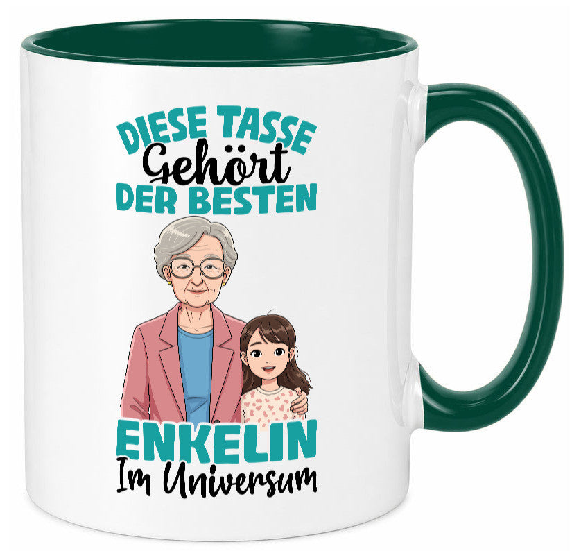Im Universum: Enkelin | Opa Oma Großmutter Großvater Geschenk Familie Tasse