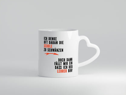 Ich denke oft ans Schwänzen | Lehrer Unterricht Geschenkidee Humor Tasse