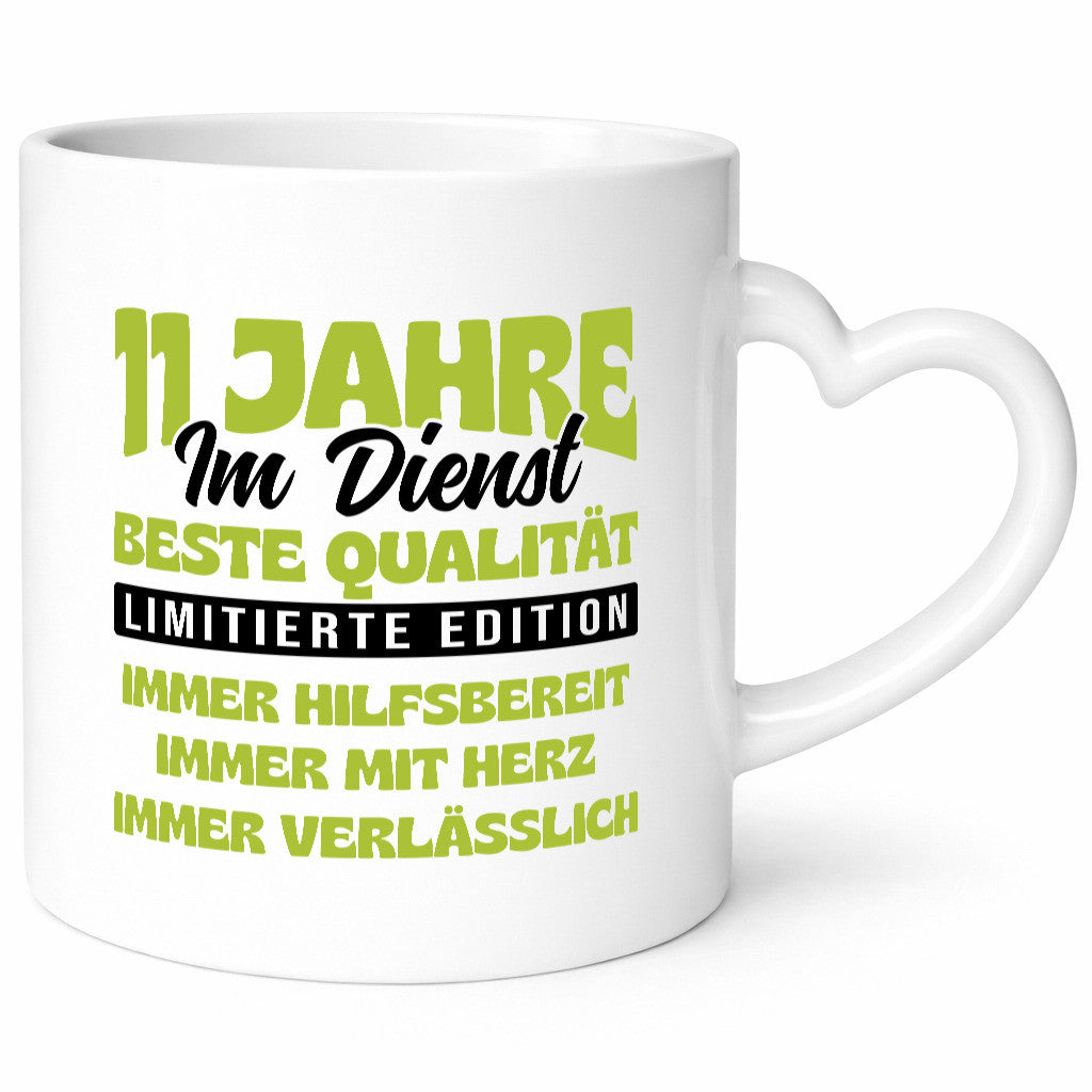 11 Jahre im Dienst | Jubiläum Arbeit v4 Humor Kollegen Büro Geschenkidee Tasse