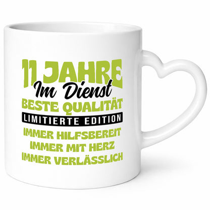 11 Jahre im Dienst | Jubiläum Arbeit v4 Humor Kollegen Büro Geschenkidee Tasse