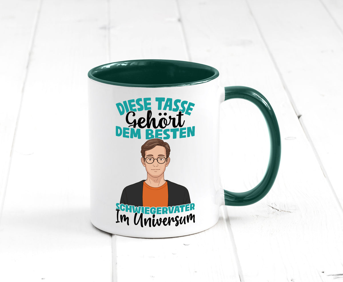 Im Universum: Schwiegervater |Schwiegersohn | Beziehung Geschenkidee Familie Tasse
