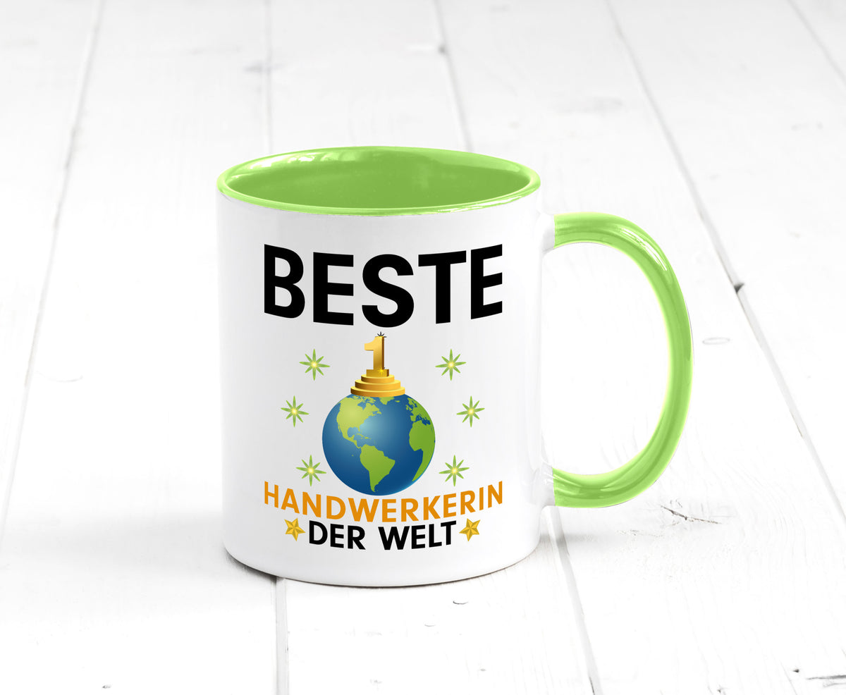 Welt Beste Handwerkerin | Handwerkerinnen lustiger Spruch Geschenk Humor Tasse