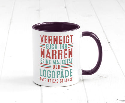 Verneigt euch: Logopäde | Sprachtherapie Geschenkidee Humor Tasse