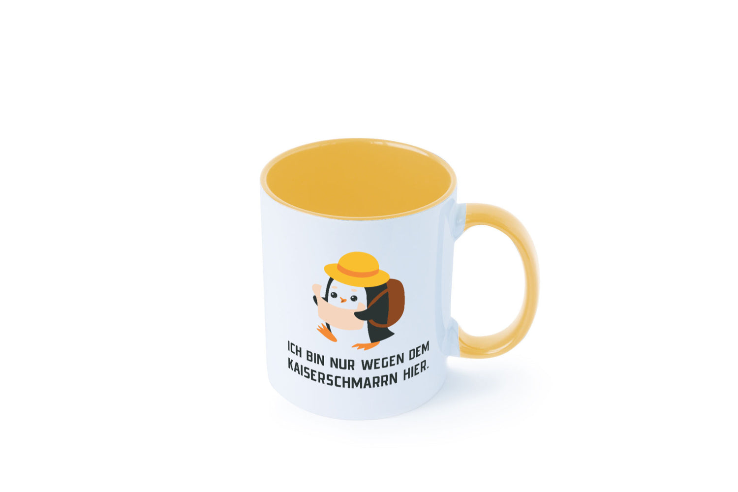 Ich bin nur wegen dem Kaiserschmarrn hier | Pinguin Geschenkidee Humor Tasse