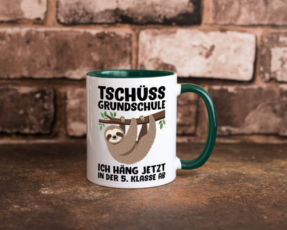 Tschüss Grundschule ich häng jetzt in der 5. Klasse ab Humor Geschenkidee Tasse
